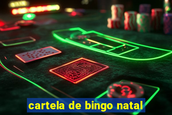 cartela de bingo natal